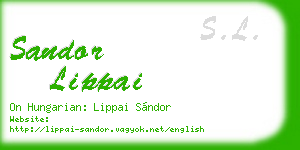 sandor lippai business card